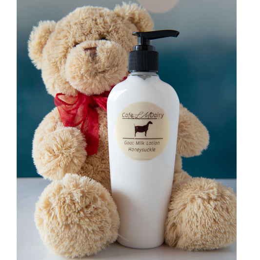 Goat Milk Lotion: Honeysuckle Fragrance 8 Ounce Pump Bottle